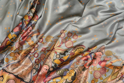 Moonlit Floral Silk Saree - "Chandrika" Collection